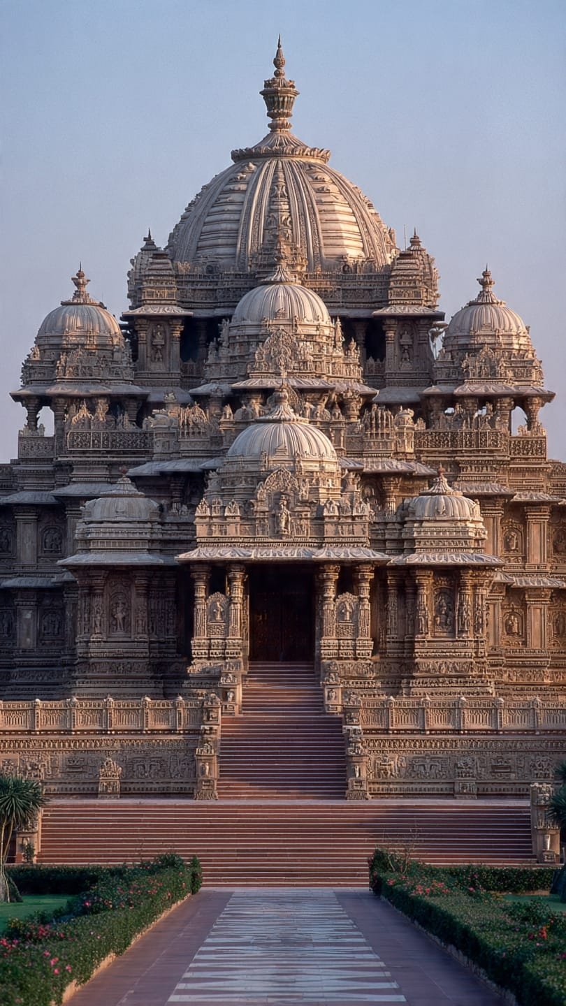 Big and Large Outdoor Marble Temple