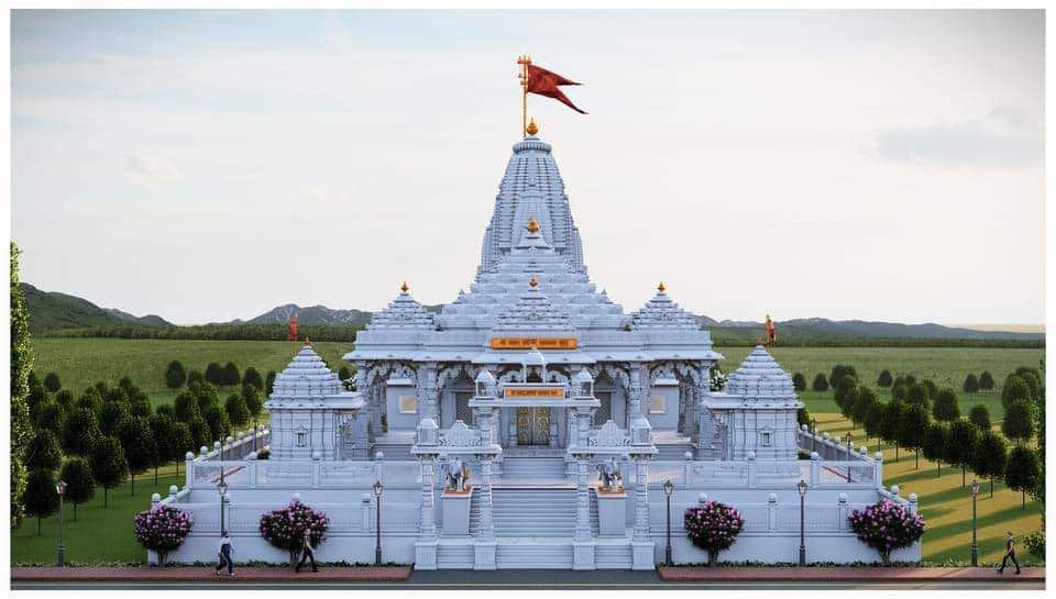 Big and Large Outdoor Marble Temple
