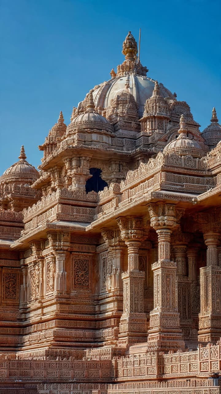 Big and Large Outdoor Marble Temple