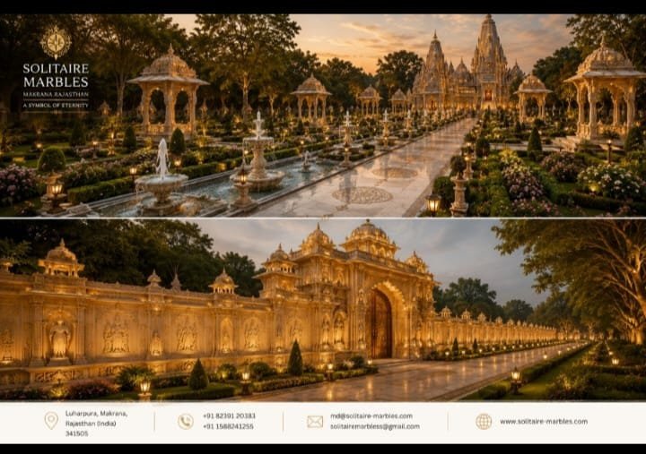 Big and Large Outdoor Marble Temple
