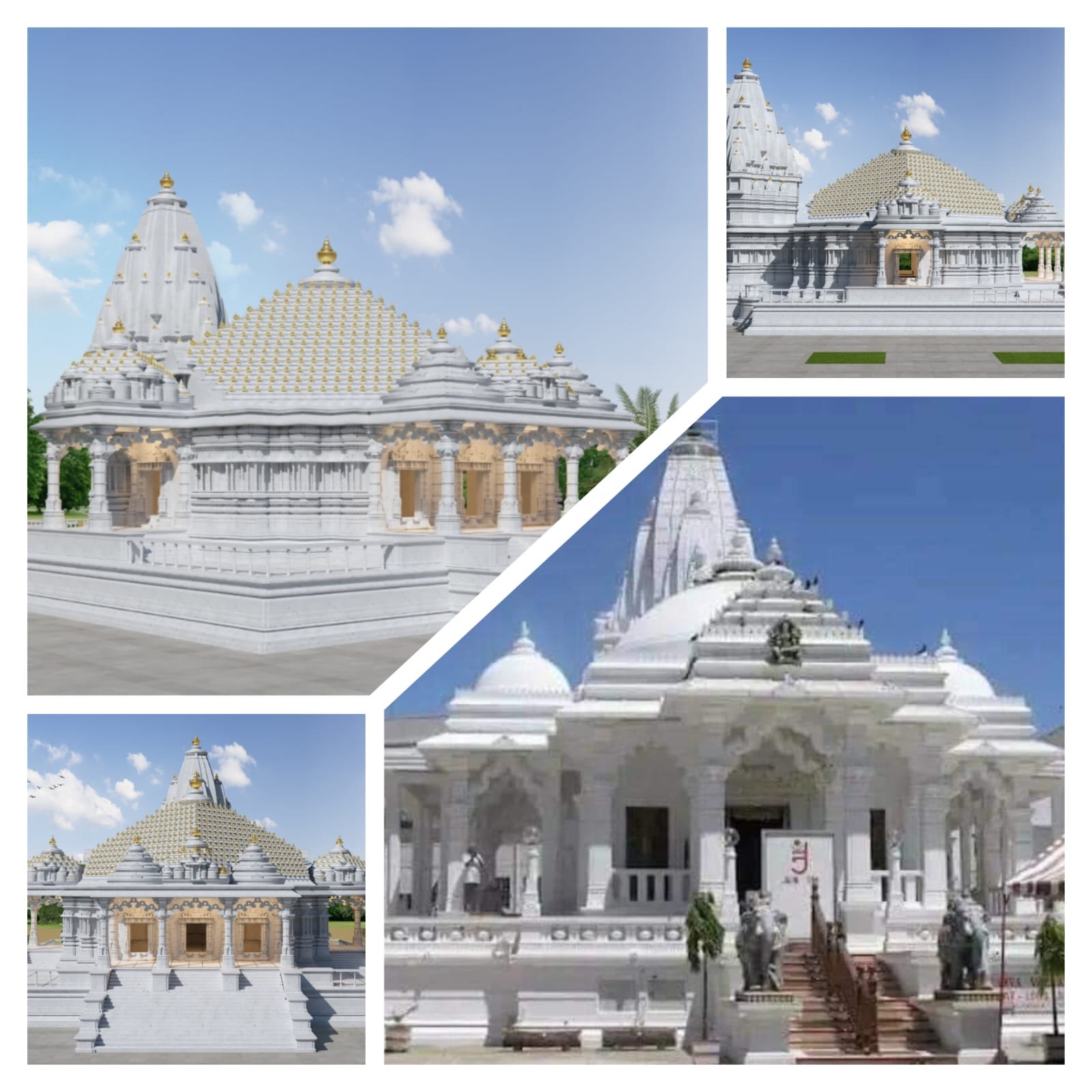 Big and Large Outdoor Marble Temple