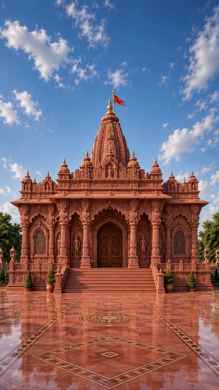 Big and Large Outdoor Marble Temple