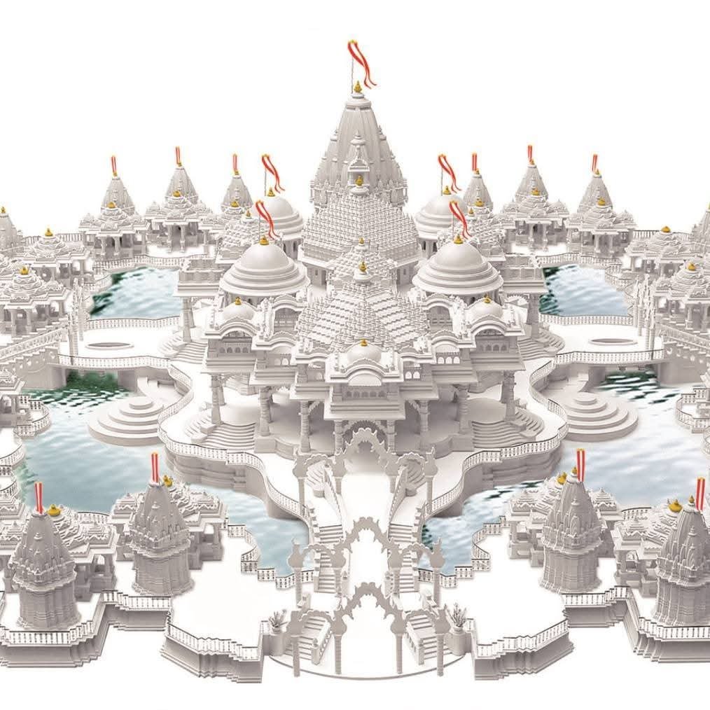 Big and Large Outdoor Marble Temple