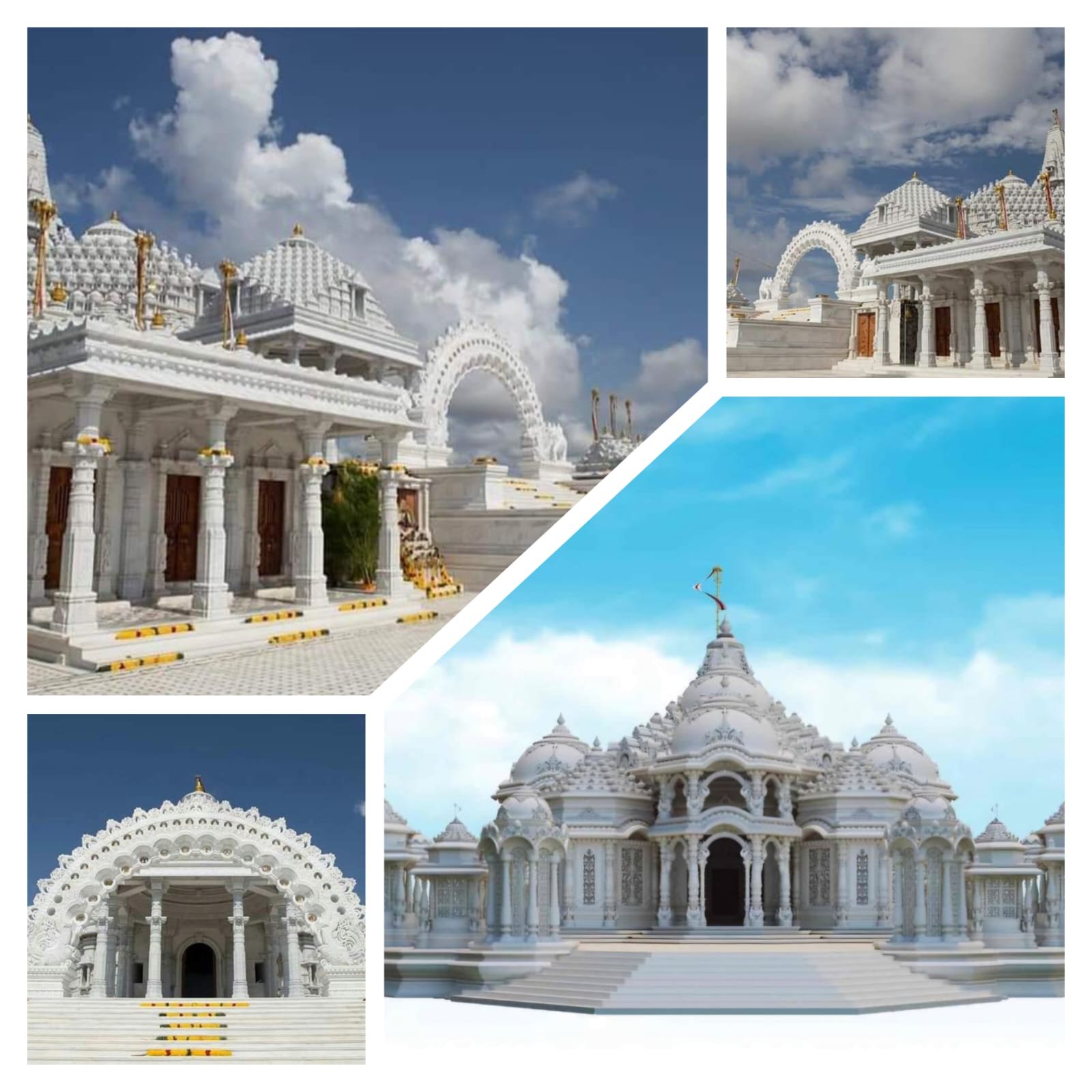Big and Large Outdoor Marble Temple