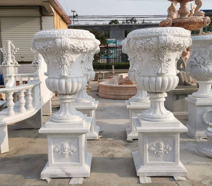 Marble flower pot 