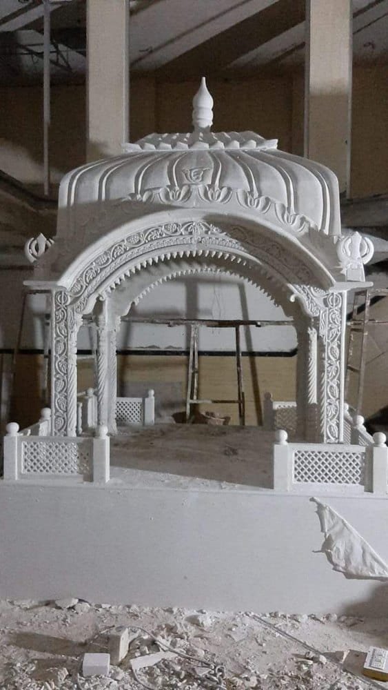 Marble paalki saaheb in gurudwara